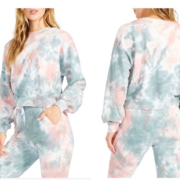 BB Dakota by Steve Madden Women's You're Trippin Tie Dye Sweatshirt + Jogger Set - Picture 4 of 4